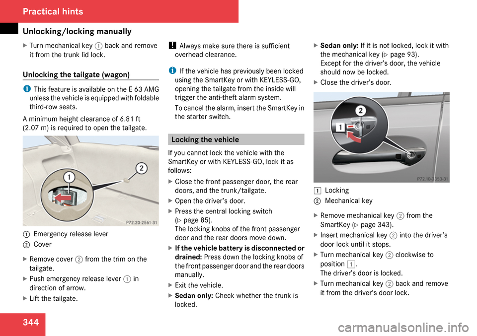 MERCEDES-BENZ E63AMG 2009 W211 Owners Manual 