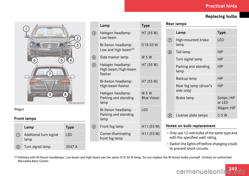 MERCEDES-BENZ E63AMG 2009 W211 Owners Manual 