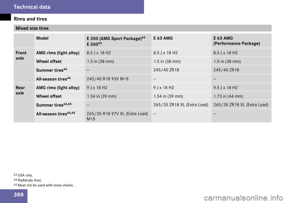 MERCEDES-BENZ E63AMG 2009 W211 Owners Manual 