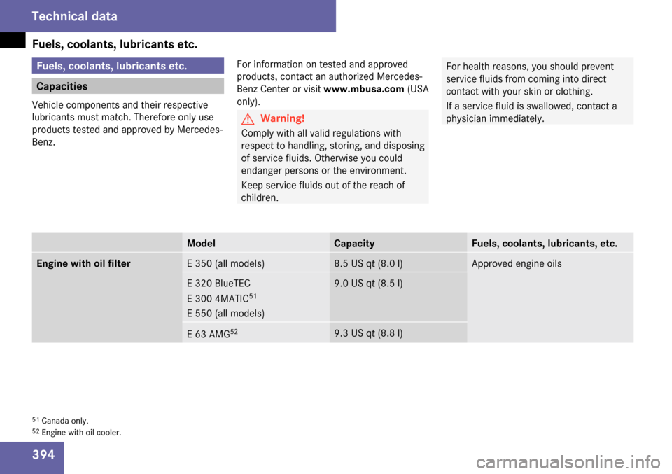 MERCEDES-BENZ E63AMG 2009 W211 Owners Manual 