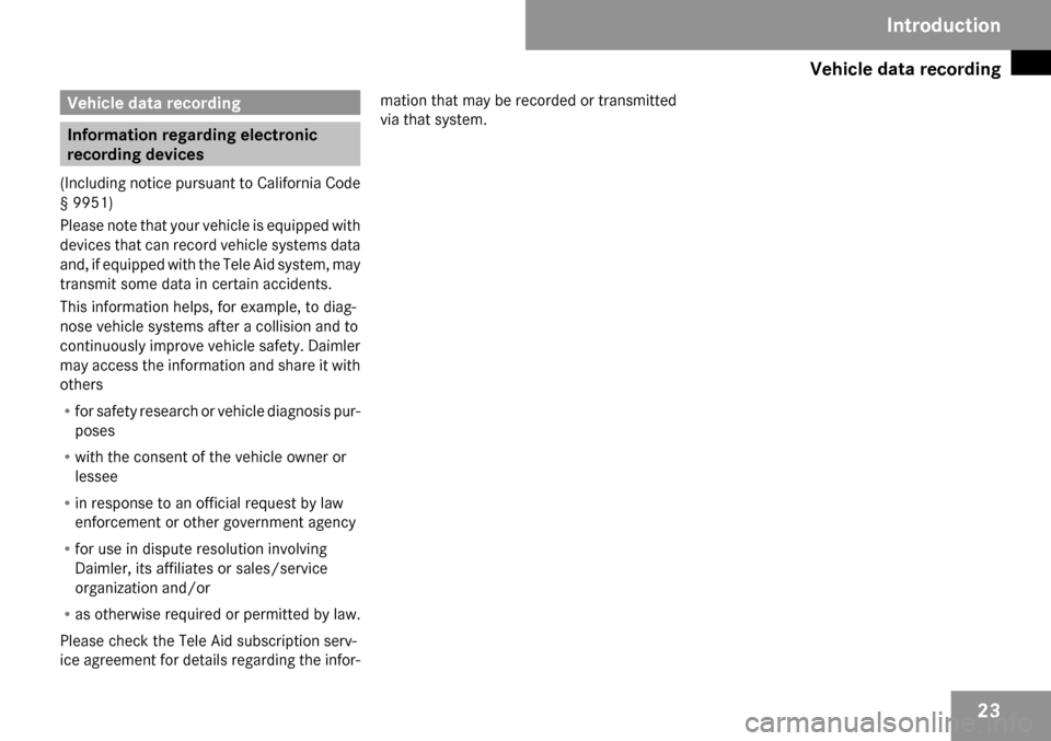 MERCEDES-BENZ CLS63AMG 2009 W219 Owners Manual 