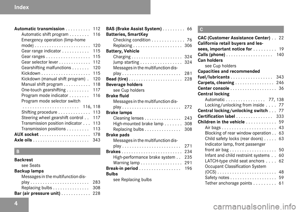 MERCEDES-BENZ CLS63AMG 2009 W219 Owners Manual 