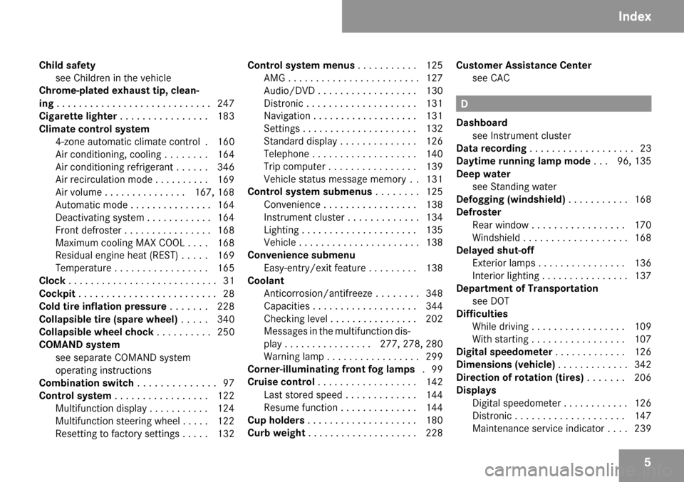 MERCEDES-BENZ CLS63AMG 2009 W219 Owners Manual 