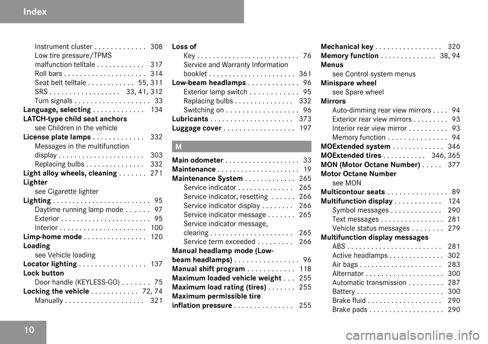 MERCEDES-BENZ CLK63AMG 2009 C208 Owners Manual 
