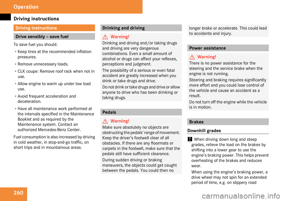 MERCEDES-BENZ CLK63AMG 2009 C208 Owners Manual 
