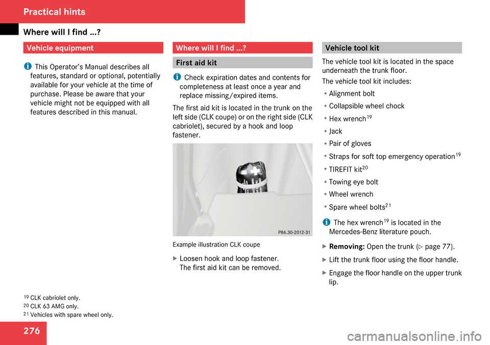 MERCEDES-BENZ CLK63AMG 2009 C208 Owners Manual 