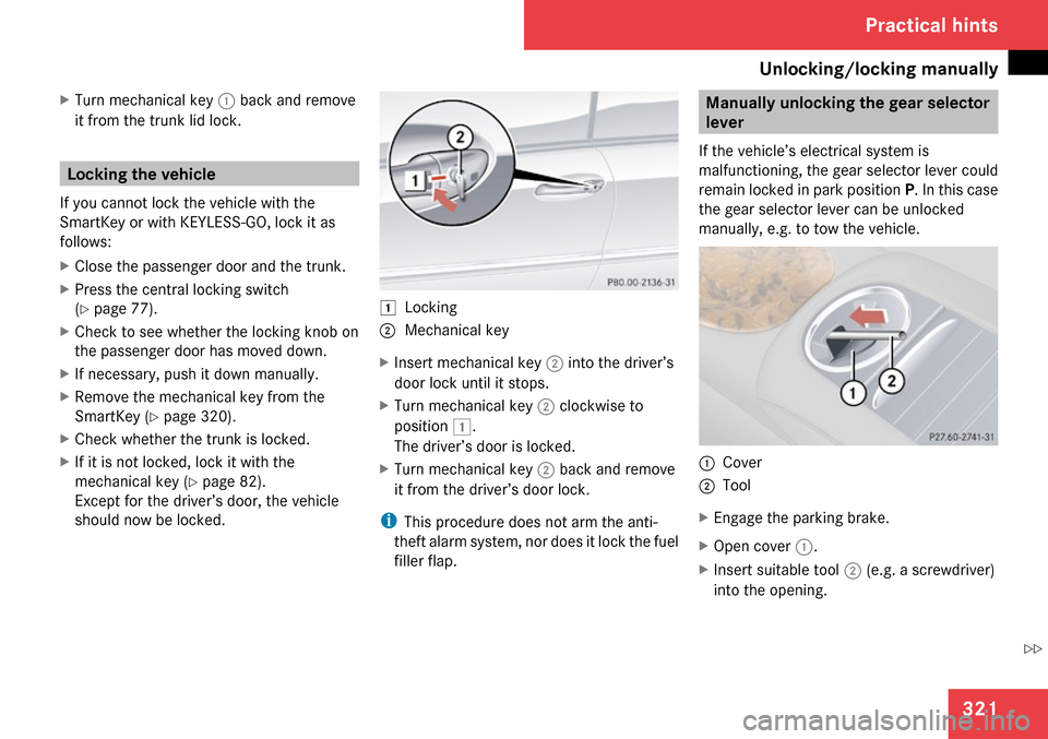 MERCEDES-BENZ CLK63AMG 2009 C208 Owners Manual 