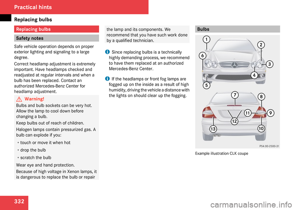 MERCEDES-BENZ CLK63AMG 2009 C208 Owners Manual 