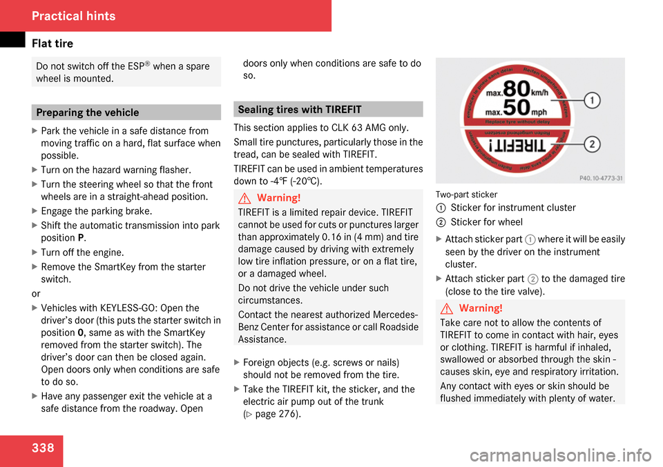 MERCEDES-BENZ CLK63AMG 2009 C208 Owners Manual 