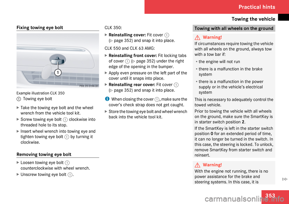 MERCEDES-BENZ CLK63AMG 2009 C208 Owners Manual 