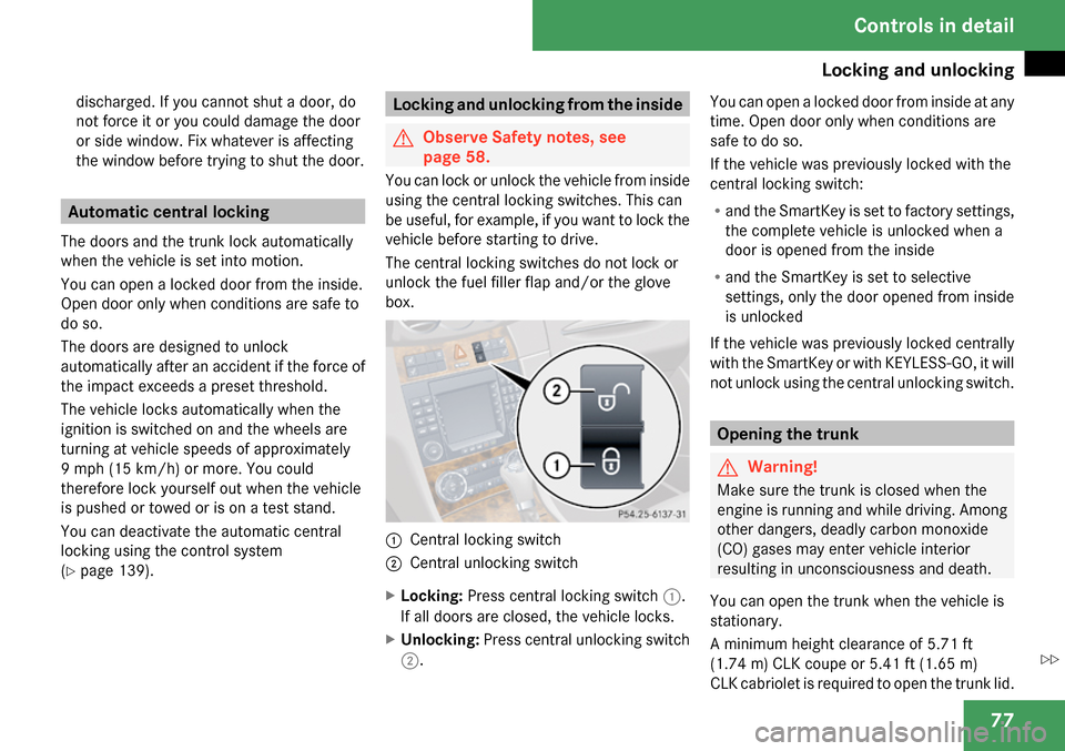 MERCEDES-BENZ CLK63AMG 2009 C208 Owners Manual 
