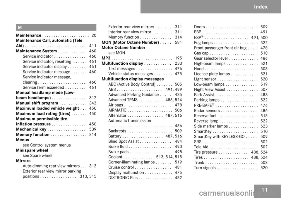 MERCEDES-BENZ CL65AMG 2009 C216 Owners Manual 