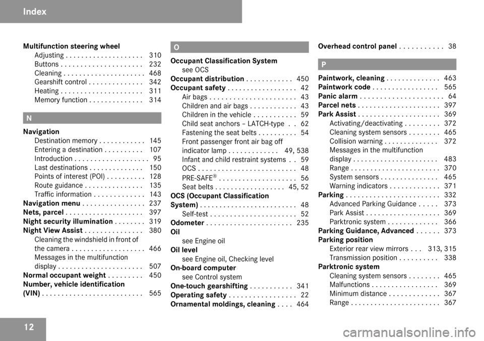 MERCEDES-BENZ CL65AMG 2009 C216 Owners Manual 