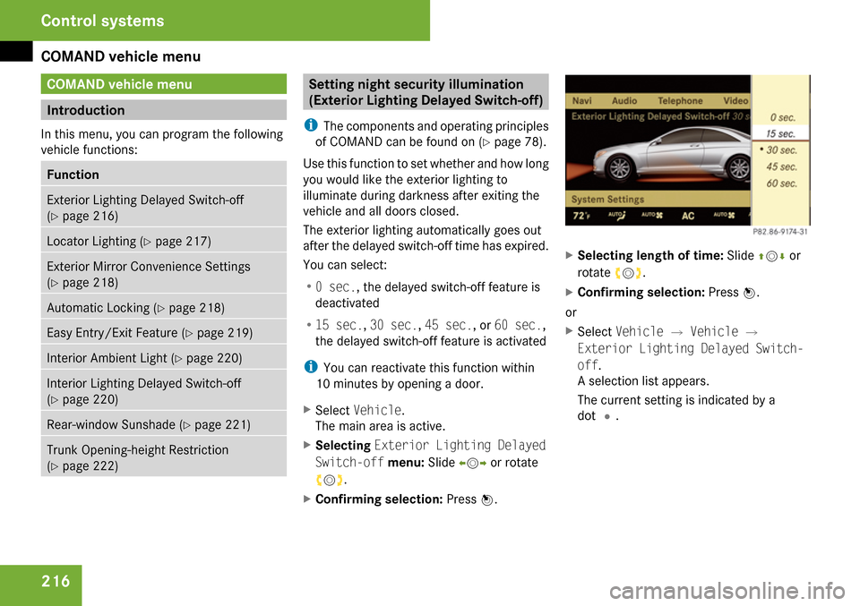 MERCEDES-BENZ CL65AMG 2009 C216 Owners Manual 