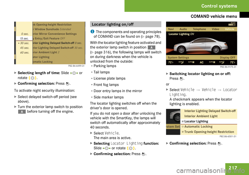 MERCEDES-BENZ CL65AMG 2009 C216 Owners Manual 