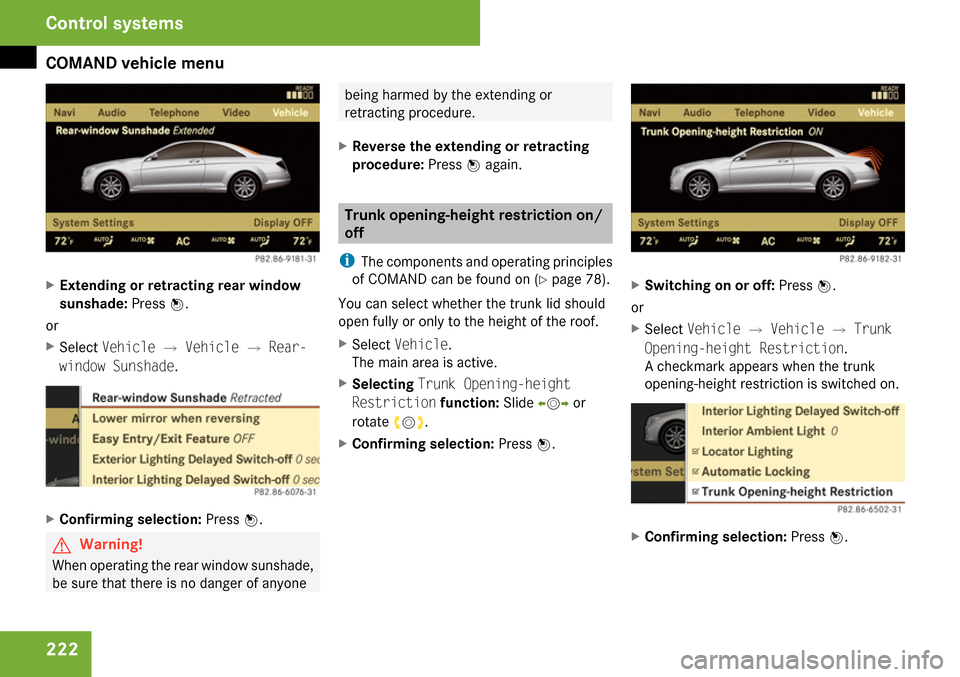 MERCEDES-BENZ CL65AMG 2009 C216 Owners Manual 