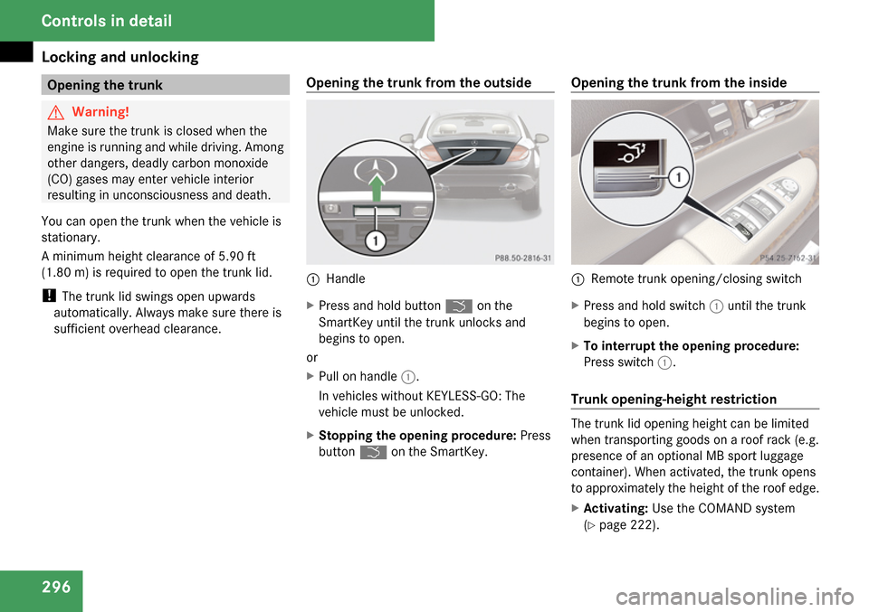 MERCEDES-BENZ CL65AMG 2009 C216 Owners Manual 