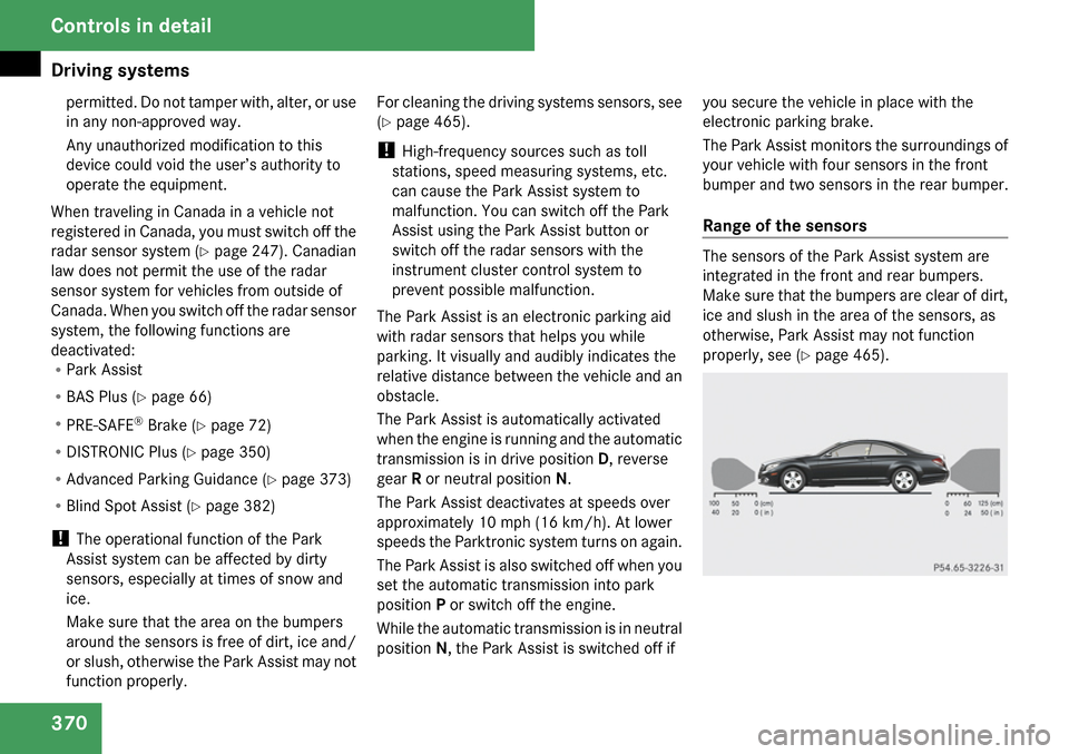 MERCEDES-BENZ CL65AMG 2009 C216 Owners Manual 