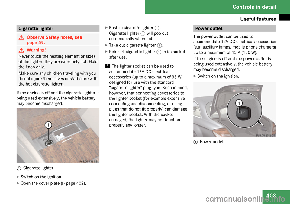 MERCEDES-BENZ CL65AMG 2009 C216 Owners Manual 