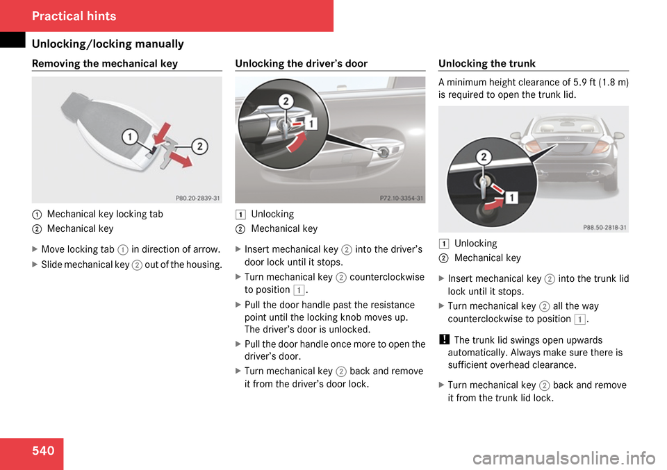 MERCEDES-BENZ CL65AMG 2009 C216 Owners Manual 