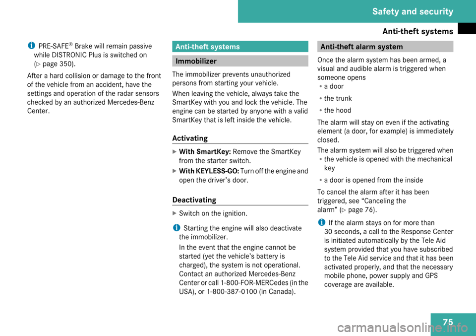 MERCEDES-BENZ CL65AMG 2009 C216 Owners Manual 