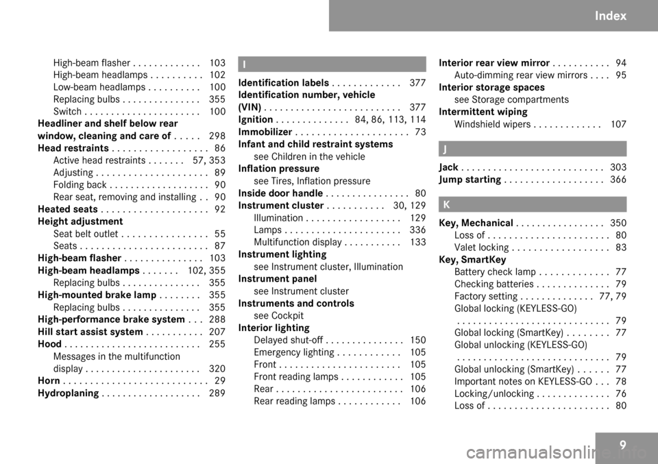 MERCEDES-BENZ C300 4MATIC 2009 W204 Owners Manual 