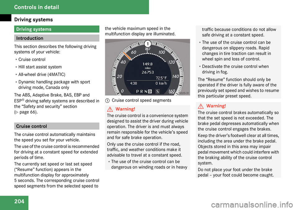 MERCEDES-BENZ C300 4MATIC 2009 W204 Owners Manual 