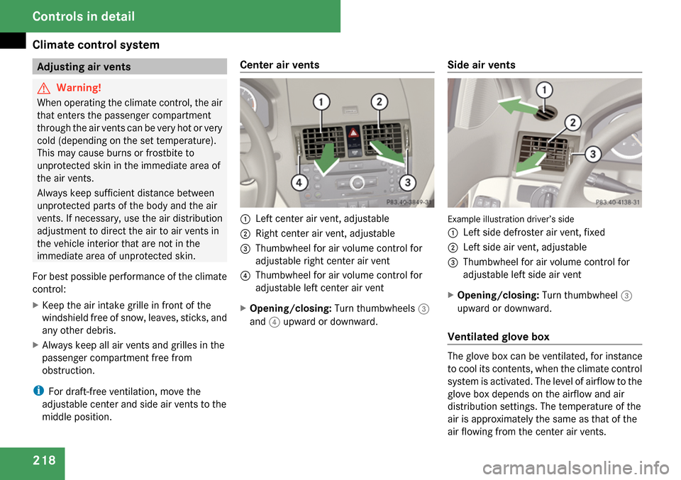 MERCEDES-BENZ C300 4MATIC 2009 W204 Owners Manual 