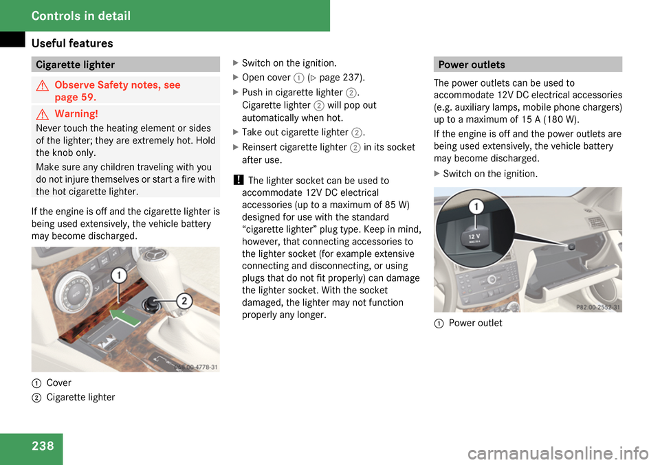 MERCEDES-BENZ C300LUX 4MATIC 2009 W204 Owners Manual 
