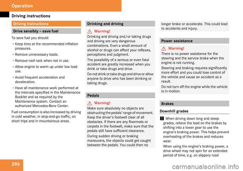 MERCEDES-BENZ C300 4MATIC 2009 W204 Owners Manual 