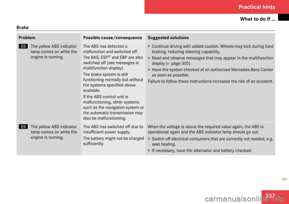 MERCEDES-BENZ C300 4MATIC 2009 W204 Owners Manual 