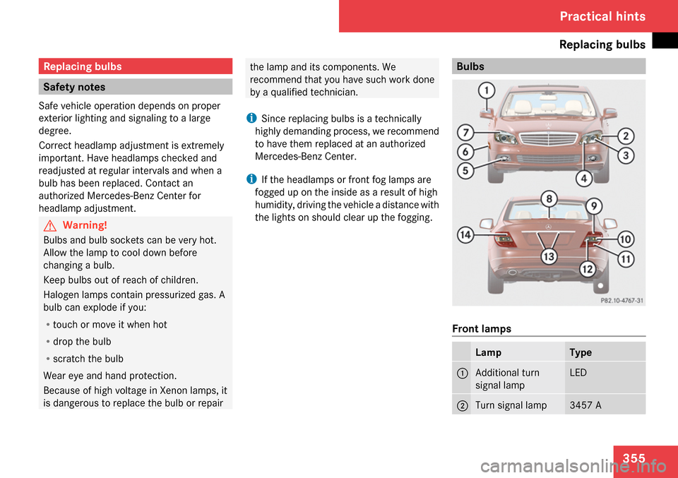 MERCEDES-BENZ C300 4MATIC 2009 W204 Owners Manual 