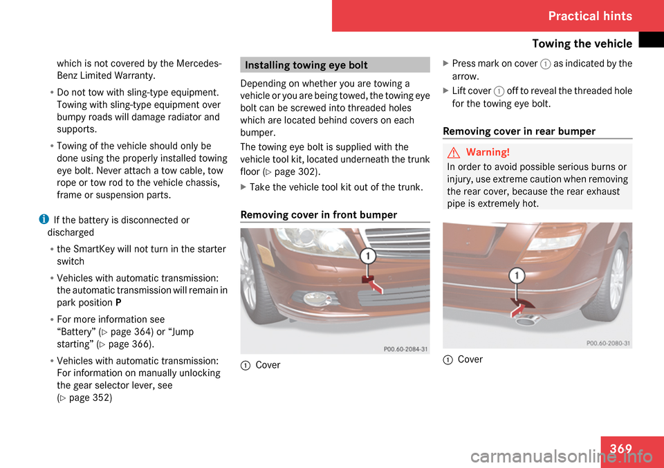 MERCEDES-BENZ C300 4MATIC 2009 W204 Owners Manual 