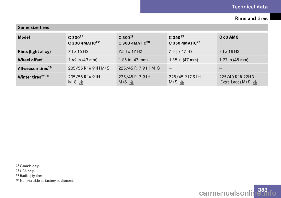 MERCEDES-BENZ C300 4MATIC 2009 W204 Owners Manual 