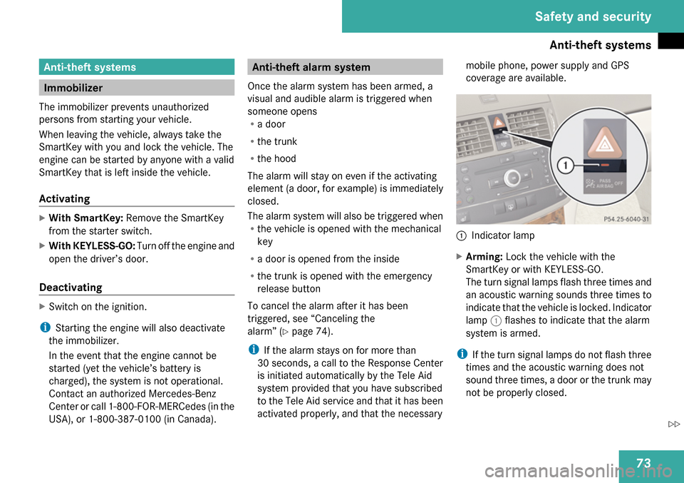 MERCEDES-BENZ C300 4MATIC 2009 W204 Owners Manual 