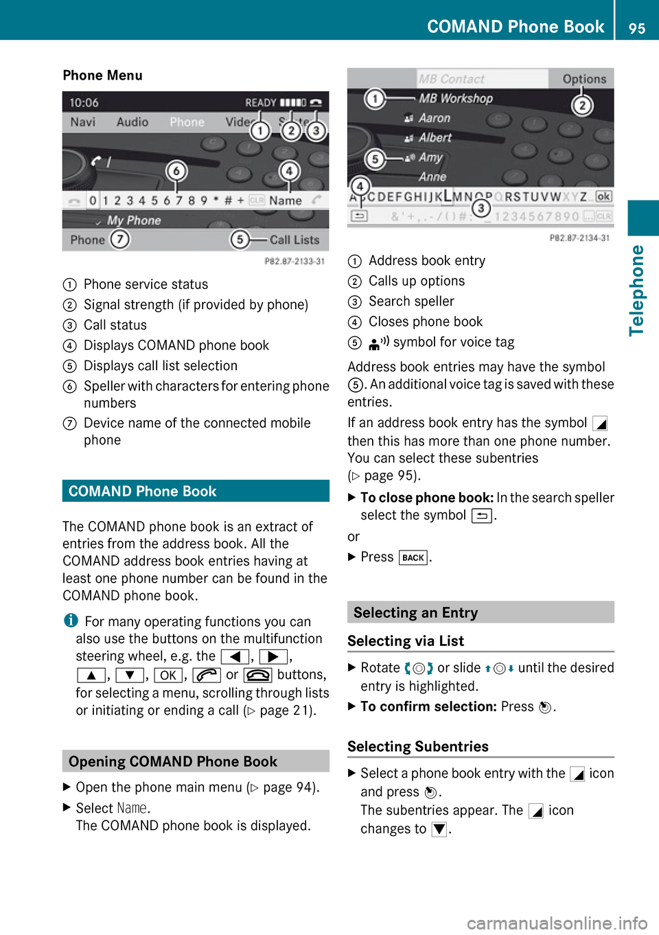 MERCEDES-BENZ C-Class 2010 W204 Comand Manual 