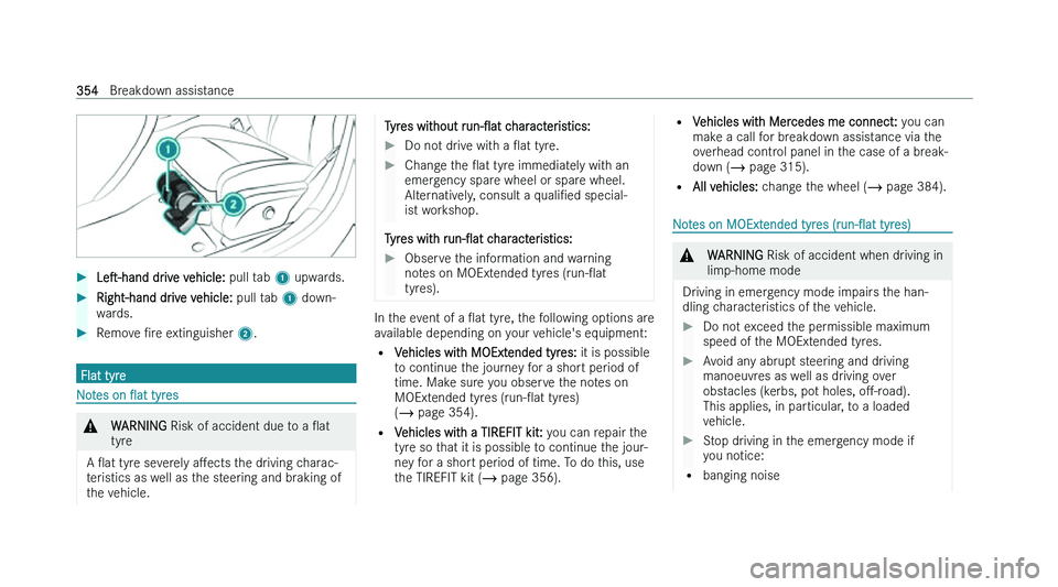 MERCEDES-BENZ A-CLASS HATCHBACK 2022  Owners Manual �
�L�es�-�h�a�n�d � �d�r�i�v�e� �v�e�h�i�c�l�e�:� �p�u�l�l� �t�a�b�  �1� �u�p�w�a�r�d�s�.�
�R�i�g�h�t�-�h�a�n�d� �d�r�i�v�e� �v�e�h�i�c�l�e�:�  �p�u�l�l� �t
 �a�b� �1� �d�o�w�n�-
�w�a�r�d�s�. �
�R