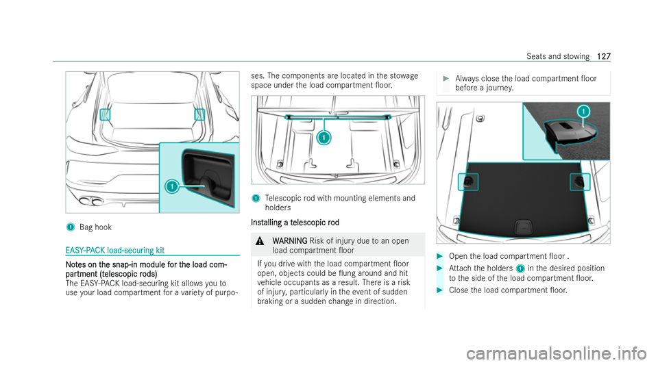 MERCEDES-BENZ AMG GT COUPE 2022 Owners Manual 1
Bag hook EASY
EASY
-PAC
-P AC K load-secur
K load-secur ing kit
ing kit N
No
ot
tes on t
es on t he snap-in module f
he snap-in module f or t
or the load com-
he load com-
par
par tment (t
tment (t MERCEDES-BENZ AMG GT COUPE 2022 Owners Manual 1
Bag hook EASY
EASY
-PAC
-P AC K load-secur
K load-secur ing kit
ing kit N
No
ot
tes on t
es on t he snap-in module f
he snap-in module f or t
or the load com-
he load com-
par
par tment (t
tment (t
