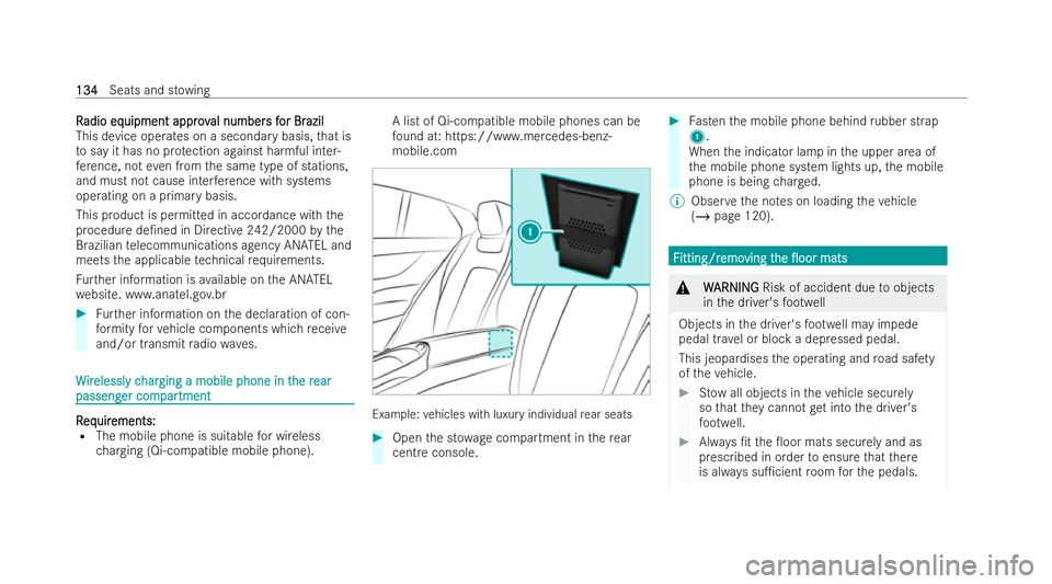 MERCEDES-BENZ AMG GT COUPE 2022 Owners Manual R
R
adio eq
adio eq uipment appr ov
uipment appr oval number
al number s f
s for Br
or Br azil
azil
This device operates on a secondary basis, that is
to say it has no pr otection against harmful inte MERCEDES-BENZ AMG GT COUPE 2022 Owners Manual R
R
adio eq
adio eq uipment appr ov
uipment appr oval number
al number s f
s for Br
or Br azil
azil
This device operates on a secondary basis, that is
to say it has no pr otection against harmful inte