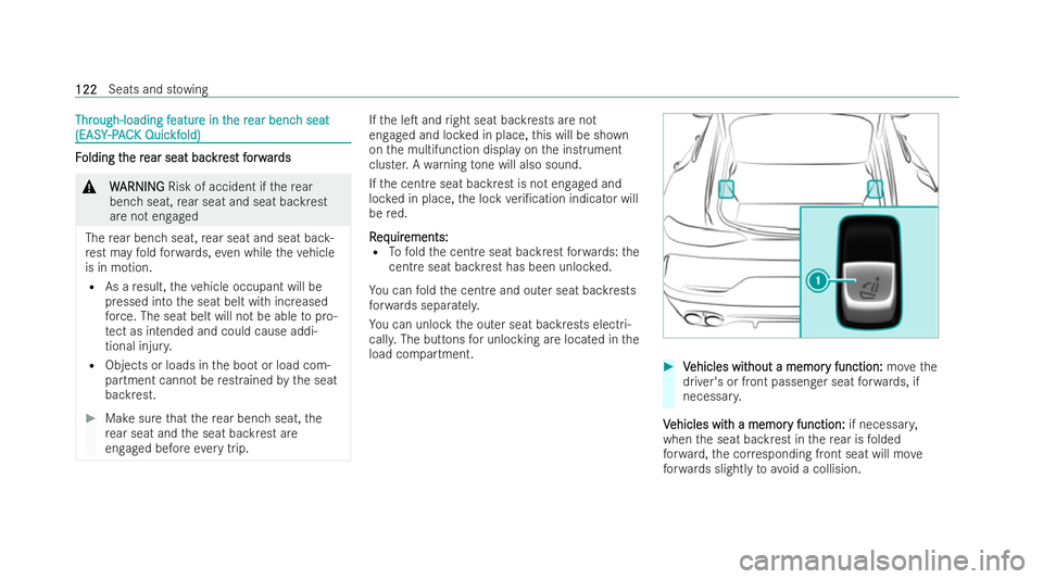 MERCEDES-BENZ AMG GT COUPE 2021 Owners Manual Thr
Through-loading f
ough-loading f eatur
eature in t
e in the r
he rear benc
ear benc h seat
h seat
(EASY
(EASY -PAC
-P AC K Quic
K Quic kf
kfold)
old) F
F
olding t
olding t he r
he rear seat bac
ea MERCEDES-BENZ AMG GT COUPE 2021 Owners Manual Thr
Through-loading f
ough-loading f eatur
eature in t
e in the r
he rear benc
ear benc h seat
h seat
(EASY
(EASY -PAC
-P AC K Quic
K Quic kf
kfold)
old) F
F
olding t
olding t he r
he rear seat bac
ea