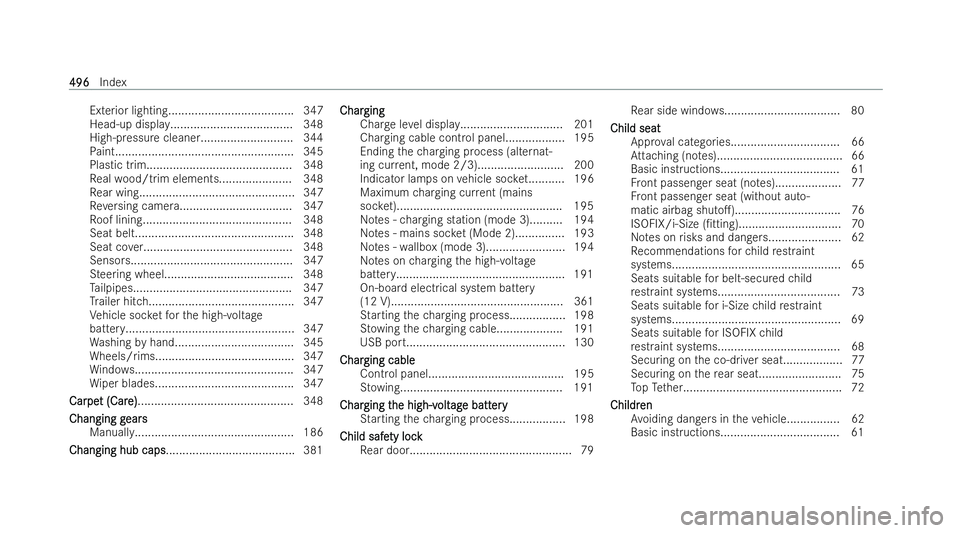 MERCEDES-BENZ AMG GT COUPE 2021 Owners Manual Exterior lighting...................................... 347
Head-up display..................................... 348
High-pressure cleaner........................... .344
Pa int....................... MERCEDES-BENZ AMG GT COUPE 2021 Owners Manual Exterior lighting...................................... 347
Head-up display..................................... 348
High-pressure cleaner........................... .344
Pa int.......................