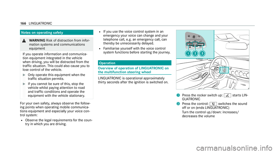 MERCEDES-BENZ AMG GT R-ROADSTER 2020 Owners Manual Note
s on operating saf ety&
WARNING Risk of dist raction from infor‐
mation sy stems and communications
equipment
If yo u operate information and communica‐
tion equipment integ rated in theve hi MERCEDES-BENZ AMG GT R-ROADSTER 2020 Owners Manual Note
s on operating saf ety&
WARNING Risk of dist raction from infor‐
mation sy stems and communications
equipment
If yo u operate information and communica‐
tion equipment integ rated in theve hi