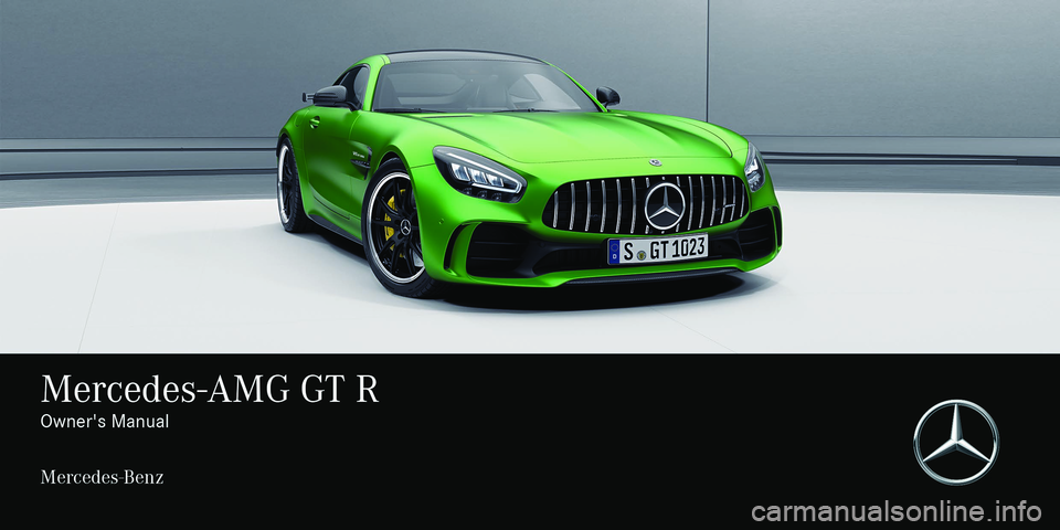 MERCEDES-BENZ AMG GT R-ROADSTER 2018  Owners Manual 