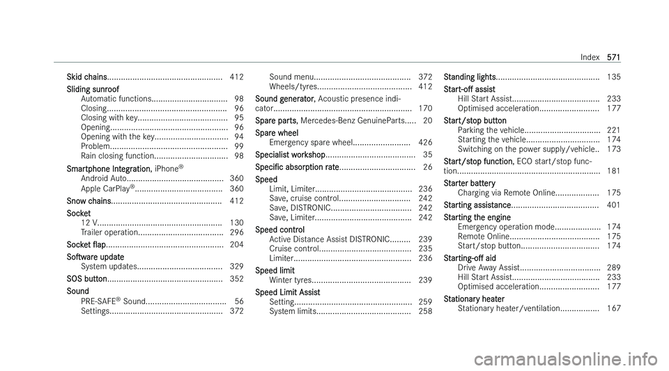 MERCEDES-BENZ C-CLASS SALOON 2022  Owners Manual �S�k�i�d� �c�h�a�i�n�s
�.�.�.�.�.�.�.�.�.�.�.�.�.�.�.�.�.�.�.�.�.�.�.�.�.�.�.�.�.�.�.�.�.�.�.�.�.�.�.�.�.�.�.�.�.�.�.�.�.�. �4�1�2
�S�l�i�d�i�n�g� �s�u�n�r�o�o�f �A�u�t�o�m�a�t�i�c� �f�u�n�c�t�i�o�n�s