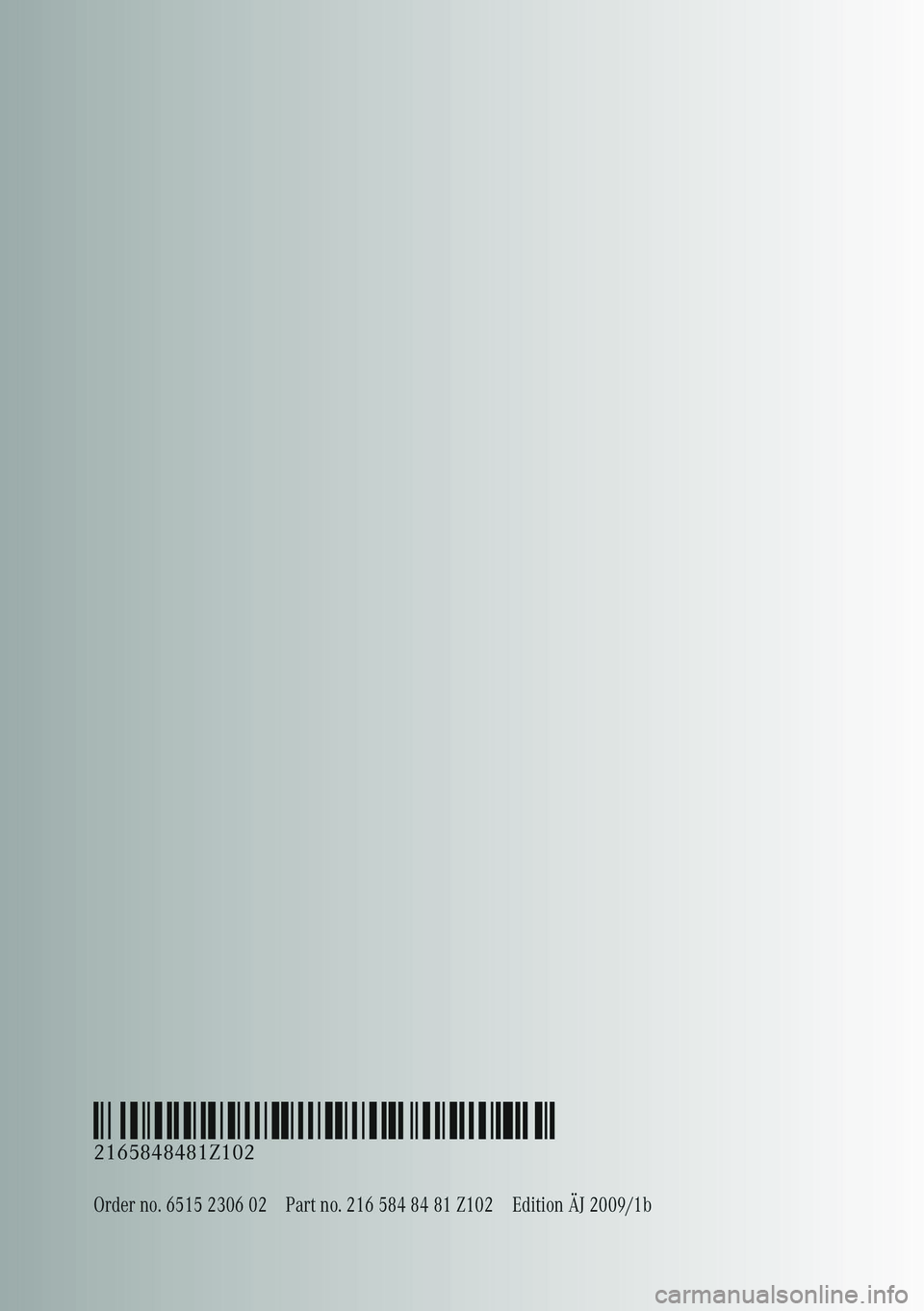 MERCEDES-BENZ CL COUPE 2009  Owners Manual 