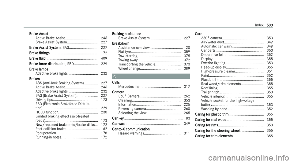MERCEDES-BENZ CLA SHOOTING BRAKE 2022  Owners Manual �B�r�a�k�e� �A�s�s�i�s�t
�A �c�t�i�v�e� �B�r�a�k�e� �A�s�s�i�s�t�.�.�.�.�.�.�.�.�.�.�.�.�.�.�.�.�.�.�.�.�.�.�.�.�.�.�.�.�.�.�.�.�. �2�4�6
�B�r�a�k�e� �A�s�s�i�s�t� �S�y�s�t�e�m�.�.�.�.�.�.�.�.�.�.�.�.