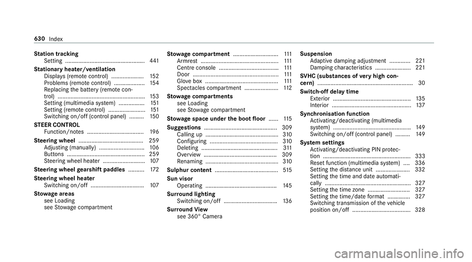 MERCEDES-BENZ CLA COUPE 2019 Owners Manual St
ation tracking
Setting ................................................. 441
St ationary heater/ventilation
Displ ays (remo tecontrol) .................... 15 2
Problems (remo tecontrol) .......... MERCEDES-BENZ CLA COUPE 2019 Owners Manual St
ation tracking
Setting ................................................. 441
St ationary heater/ventilation
Displ ays (remo tecontrol) .................... 15 2
Problems (remo tecontrol) ..........