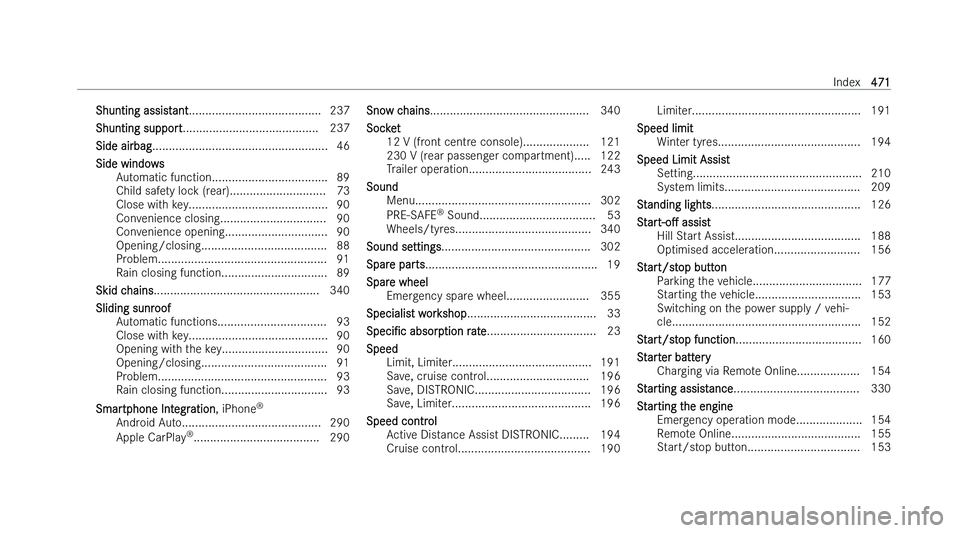 MERCEDES-BENZ CLS COUPE 2022  Owners Manual �S�h�u�n�t�i�n�g� �a�s�s�i�s�t�a�n�t�.�.�.�.�.�.�.�.�.�.�.�.�.�.�.�.�.�.�.�.�.�.�.�.�.�.�.�.�.�.�.�.�.�.�.�.�.�.�.�.
�2�3�7
�S�h�u�n�t�i�n�g� �s�u�p�p�o�r�t�.�.�.�.�.�.�.�.�.�.�.�.�.�.�.�.�.�.�.�.�.�.