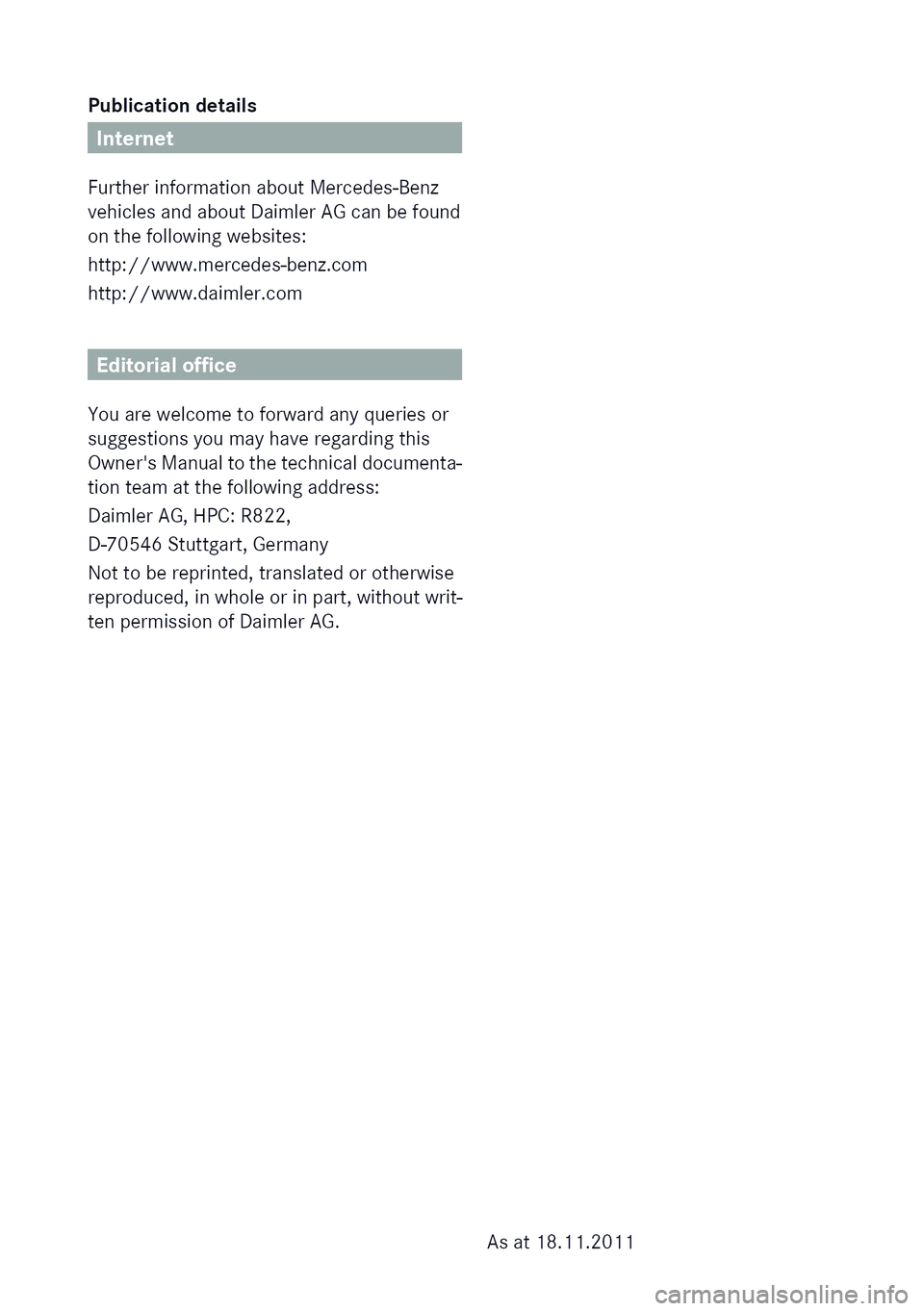 MERCEDES-BENZ CLS COUPE 2012  Owners Manual 