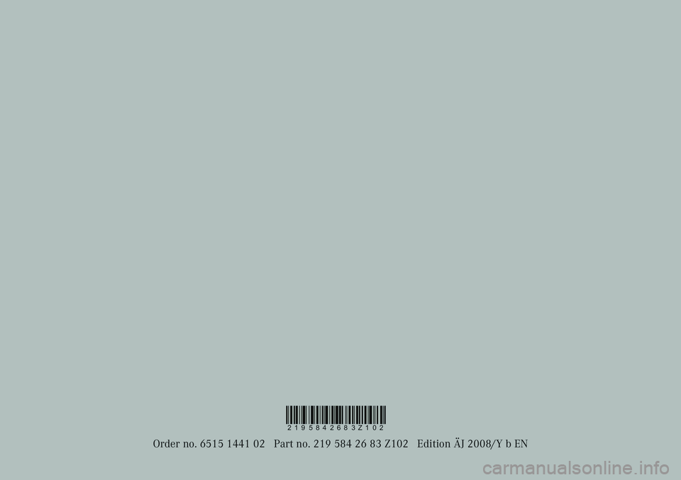 MERCEDES-BENZ CLS COUPE 2008  Owners Manual 